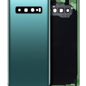 Back cover Glass With Camera Lens For Samsung Galaxy S10 Plus (No Logo) (Aftermarket Plus) (Prism Green)
