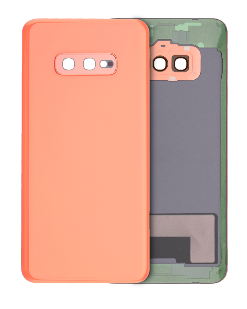 Back cover Glass With Camera Lens For Samsung Galaxy S10E (No Logo) (Aftermarket Plus) (Flamingo Pink)