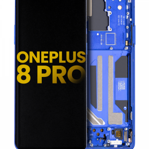 OLED Assembly With Frame For OnePlus 8 Pro (Refurbished) (Ultramarine Blue)