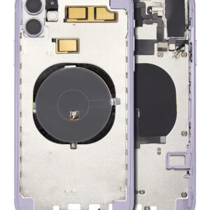 Back Housing W/ Small Components Pre-Installed (Without Back Cover) For iPhone 11 (Purple)