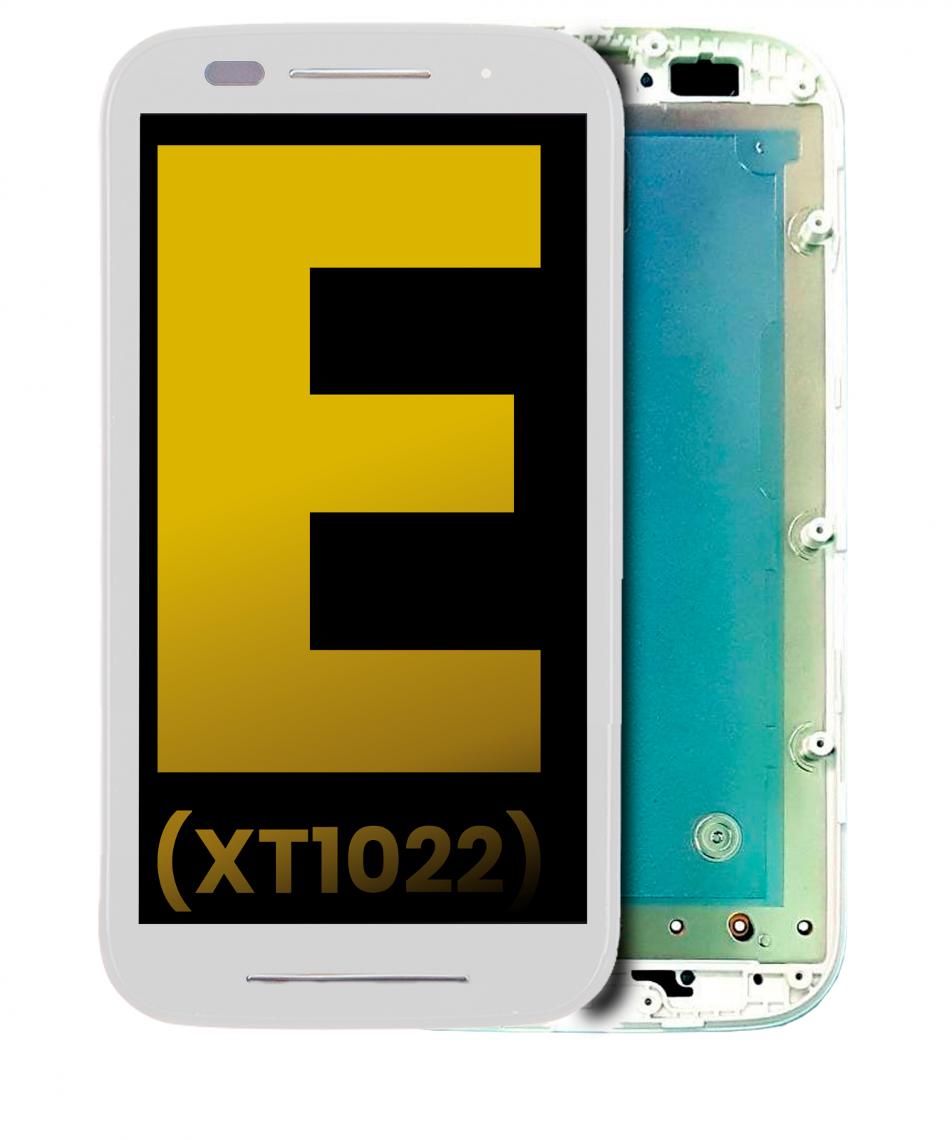 LCD Assembly With Frame For Motorola Moto E (XT1022 / 2014) (Refurbished) (White)