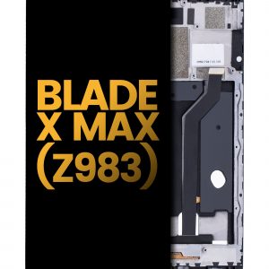 LCD Assembly With Frame For ZTE Blade X Max (Z983) (Refurbished) (Black)