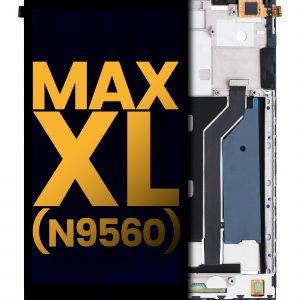 LCD Assembly With Frame For ZTE Max XL (N9560) (Refurbished) (Black)