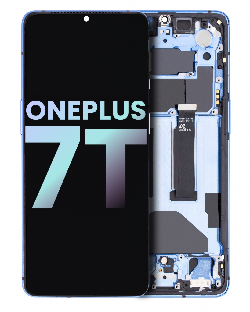 OLED Assembly With Frame For OnePlus 7T (Genuine OEM) (Glacier Blue)