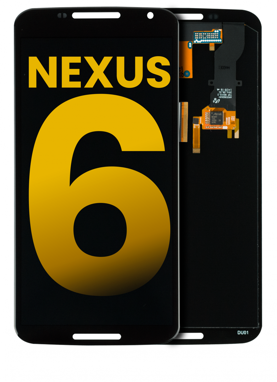 LCD Assembly Without Frame For Nexus 6 (Refurbished) (All Colors)
