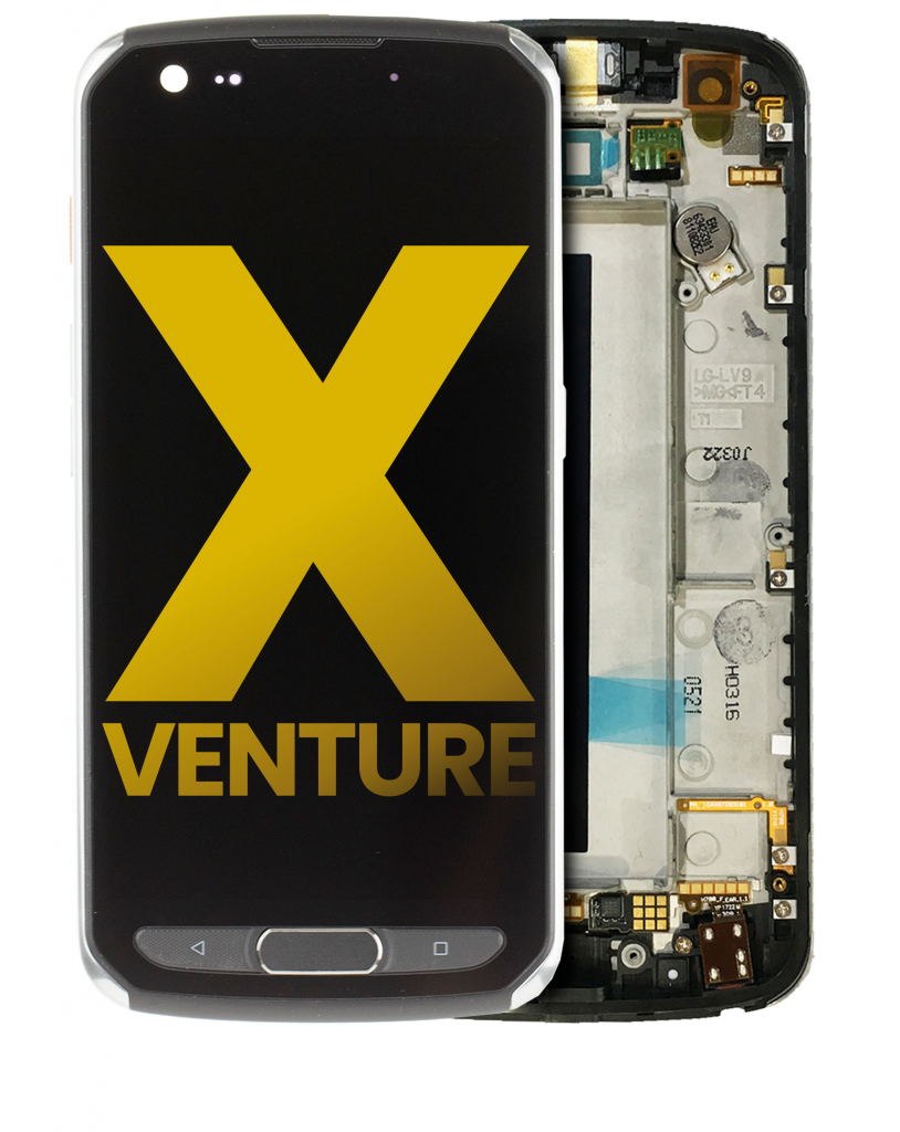 LCD Assembly With Frame For LG X Venture (H700) (Refurbished) (Black)