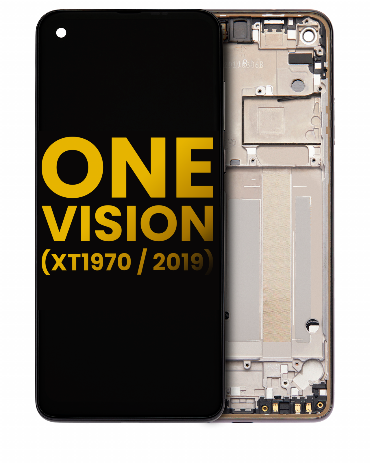LCD Assembly With Frame For Motorola One Vision (XT1970 / 2019) (Refurbished) (Bronze Gradient)