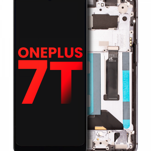 OLED Assembly With Frame For OnePlus 7T (Aftermarket Plus) (Frosted Silver)