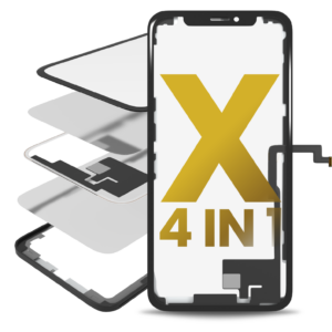 4 in 1 Long Flex (Digitizer Touch With Glass + OCA + Frame Pre-installed) For iPhone X (OCA Master)