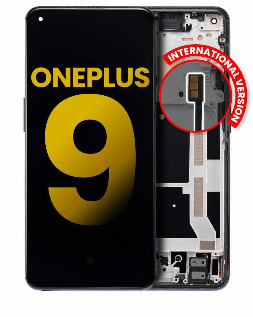 OLED Assembly With Frame For OnePlus 9 (International Version) (Refurbished) (Astral Black)