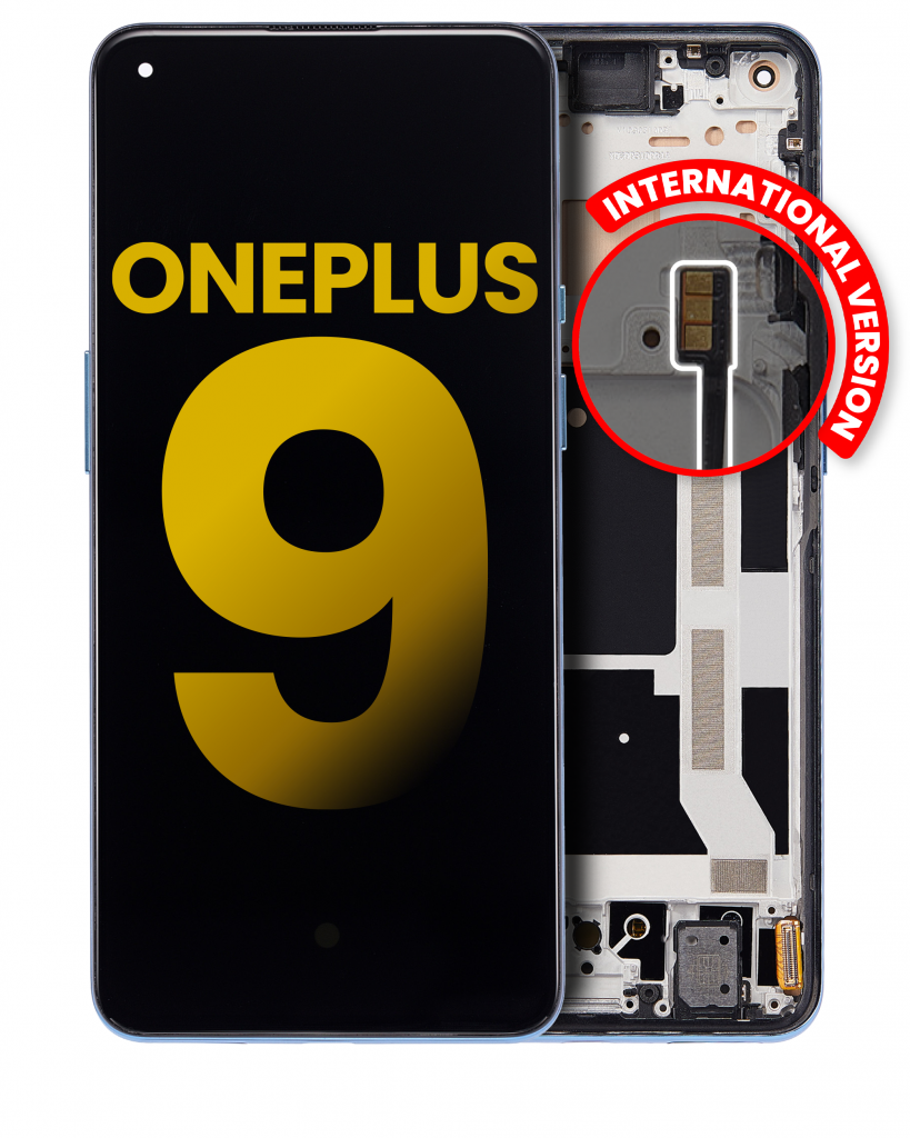 OLED Assembly With Frame For OnePlus 9 (International Version) (Refurbished) (Arctic Sky)