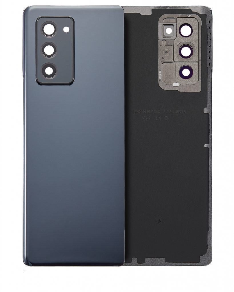 Back Cover Glass With Camera Lens For Samsung Galaxy Z Fold 2 5G (Premium) (Mystic Black)