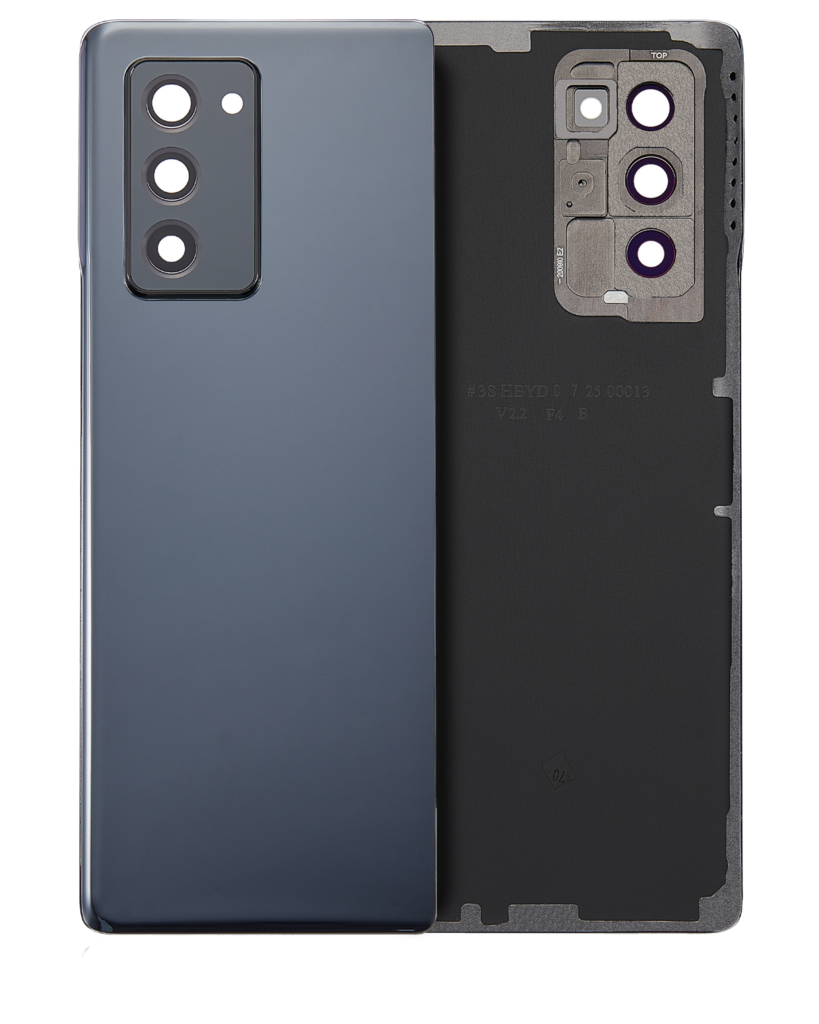 Back Cover Glass With Camera Lens For Samsung Galaxy Z Fold 2 5G (Aftermarket Plus) (Mystic Black)