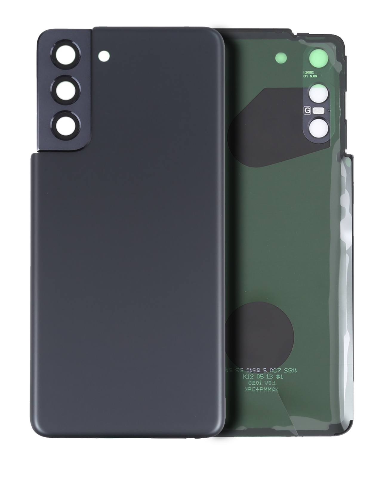 Back Cover Glass With Camera Lens For Samsung Galaxy S21 5G (No Logo) (Aftermarket Plus) (Phantom Gray)