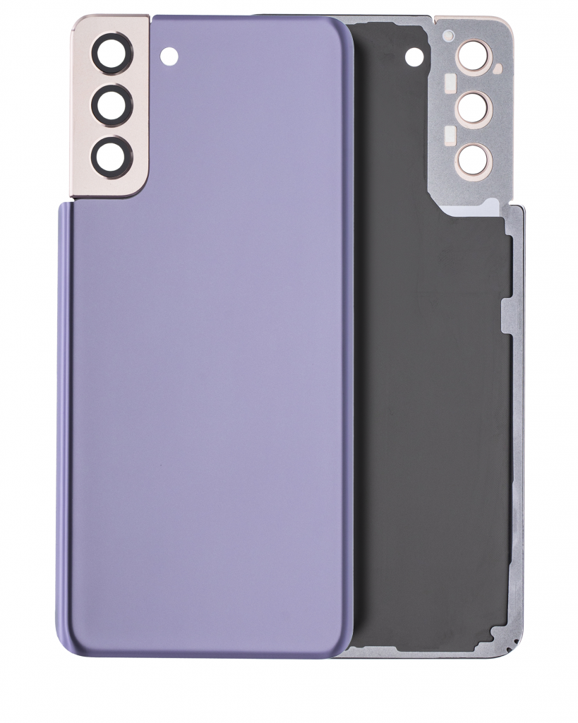 Back Cover Glass With Camera Lens For Samsung Galaxy S21 Plus (No Logo) (Aftermarket Plus) (Phantom Violet)
