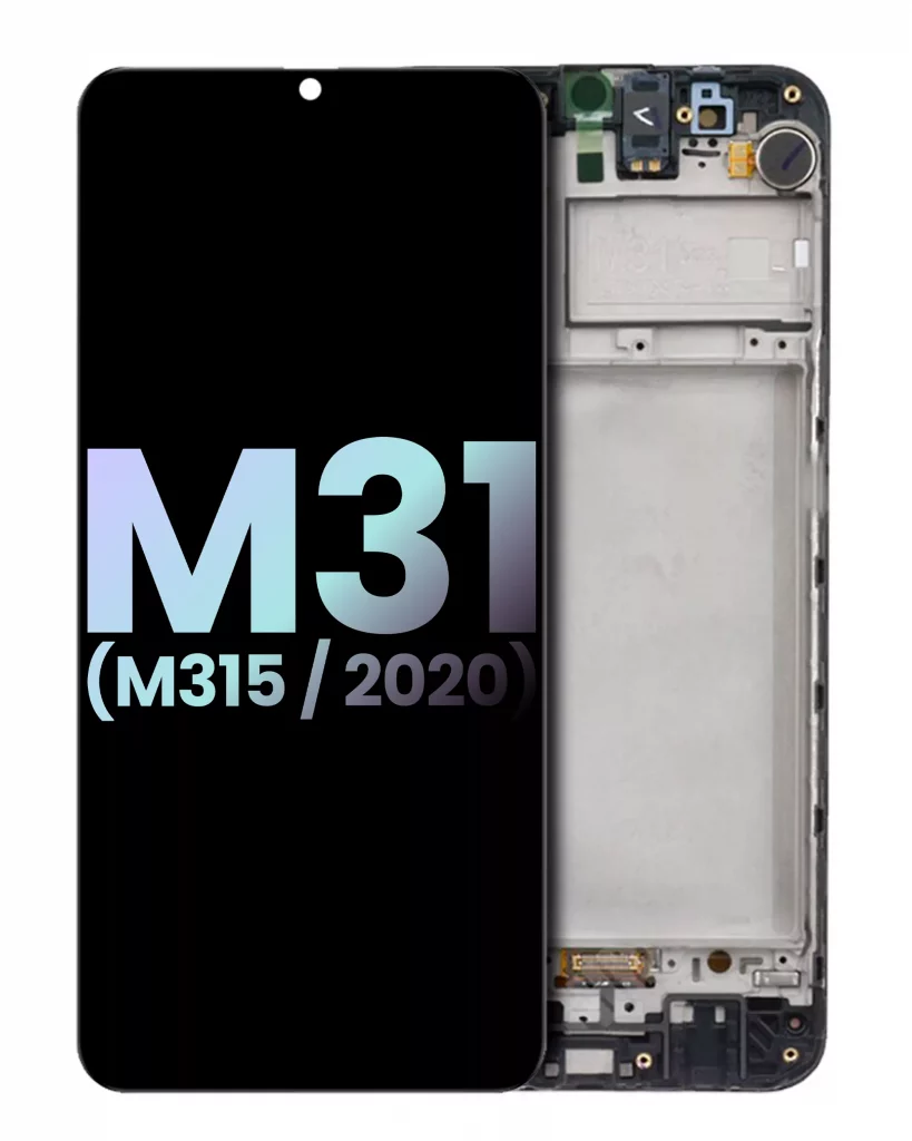 OLED Assembly With Frame For Samsung Galaxy M31 (M315 / 2020) (Black) (Service Pack)