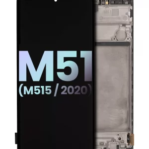 OLED Assembly With Frame For Samsung Galaxy M51 (M515 / 2020) (Service Pack) (Celestial Black)