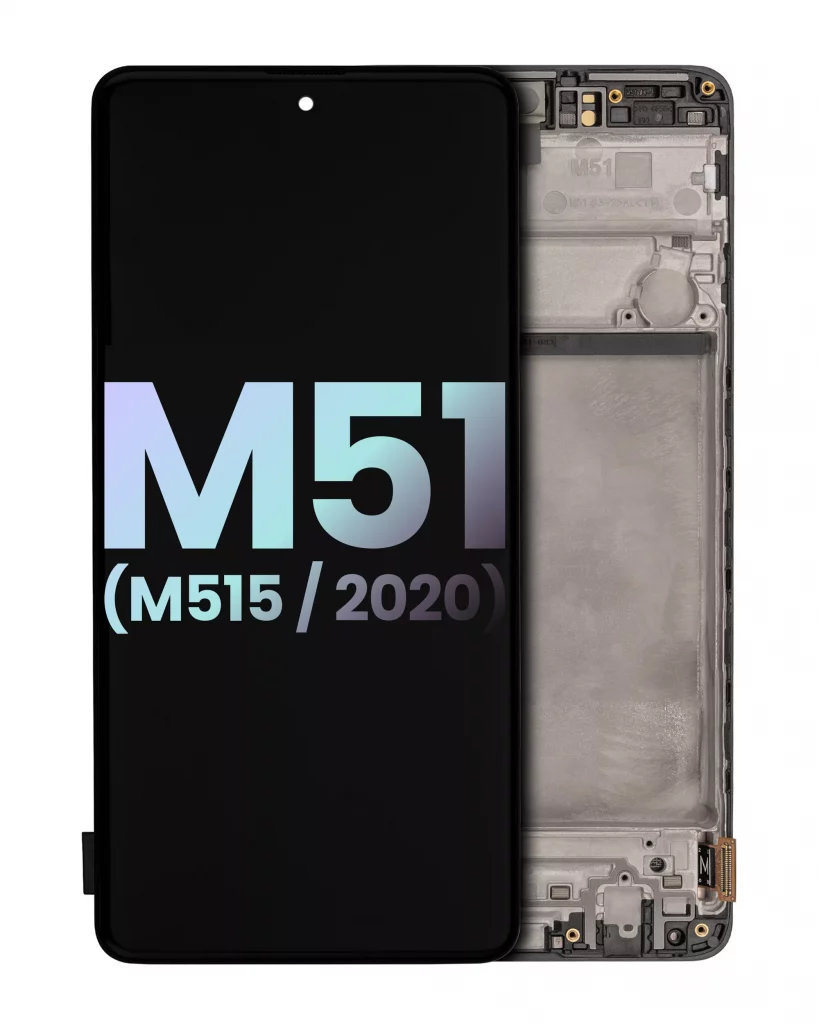 OLED Assembly With Frame For Samsung Galaxy M51 (M515 / 2020) (Service Pack) (Celestial Black)