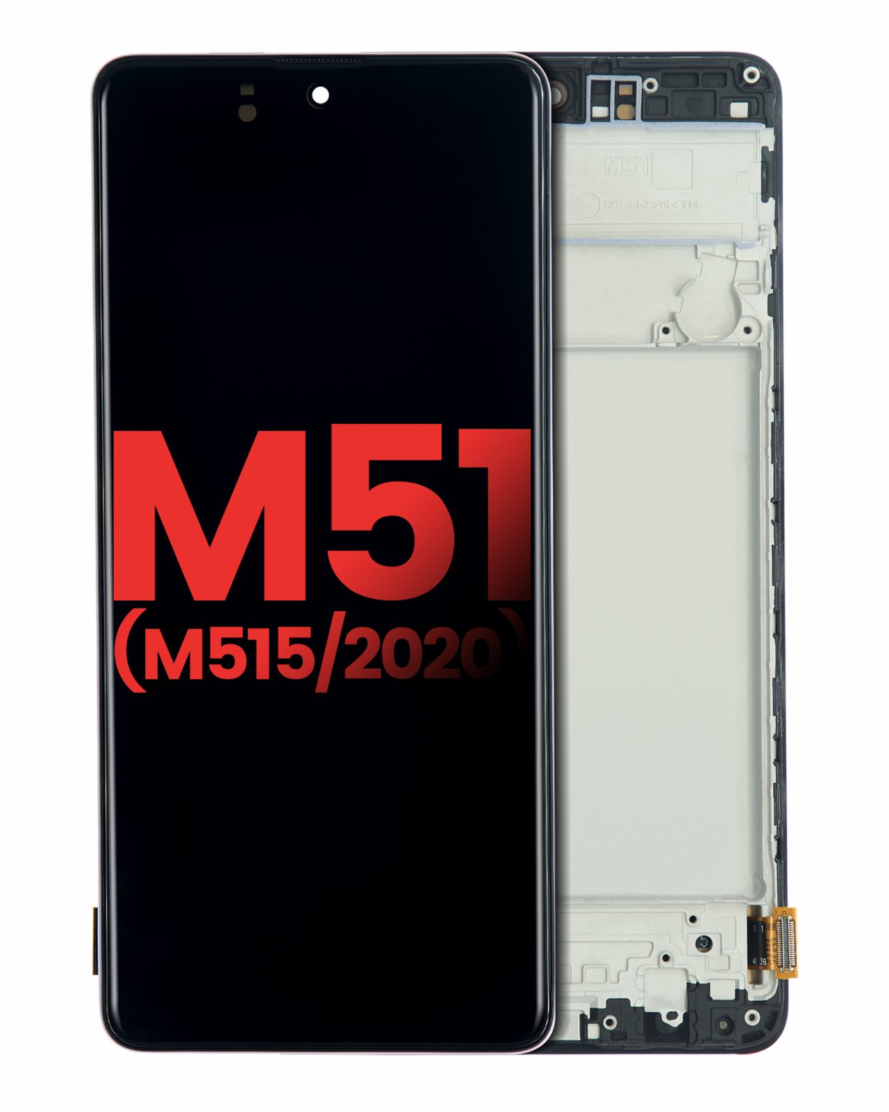 OLED Assembly With Frame For Samsung Galaxy M51 (M515 / 2020) (Aftermarket Plus) (Celestial Black)