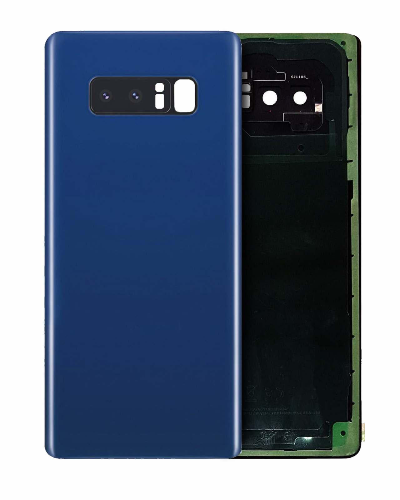 Back Cover Glass With Camera Lens For Samsung Galaxy Note 8 (Service Pack) (Deepsea Blue)