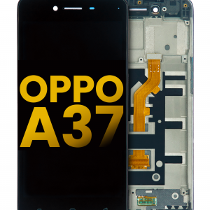 LCD Assembly With Frame For OPPO A37 (Refurbished) (Black)