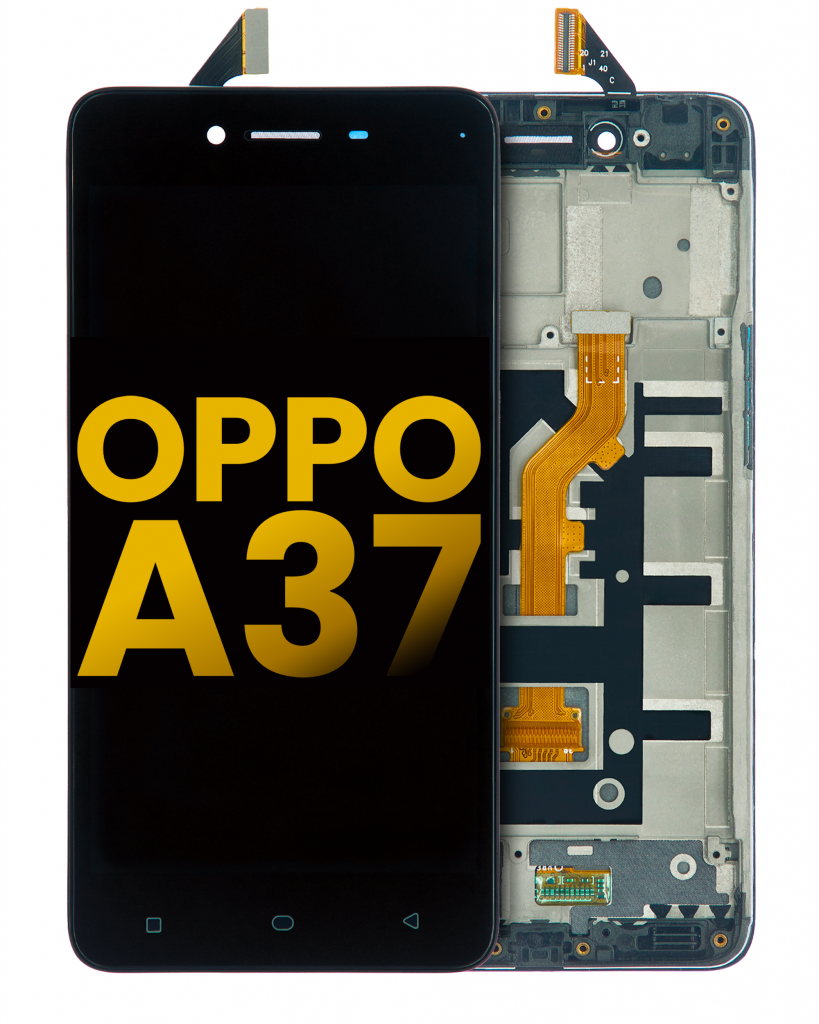 LCD Assembly With Frame For OPPO A37 (Refurbished) (Black)