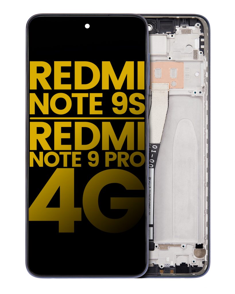 LCD Assembly With Frame For Xiaomi Redmi Note 9S / Redmi Note 9 Pro 4G (Aftermarket Plus) (Interstellar Gray)