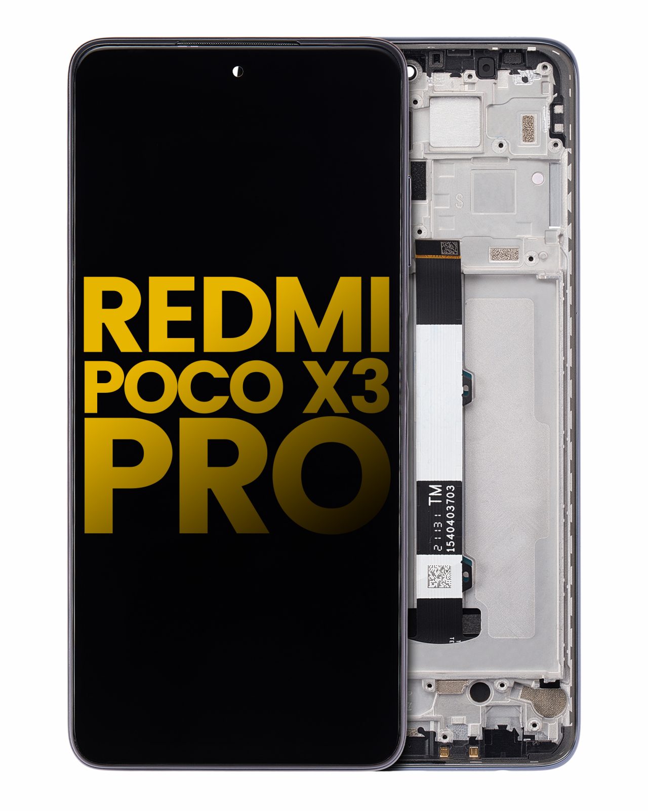 LCD Assembly With Frame For Xiaomi Redmi Poco X3 / X3 Pro / POCO X3 NFC (Refurbished) (Phantom Black)