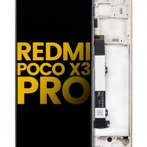 LCD Assembly With Frame For Xiaomi Redmi Poco X3 Pro (Refurbished) (Metal Bronze)