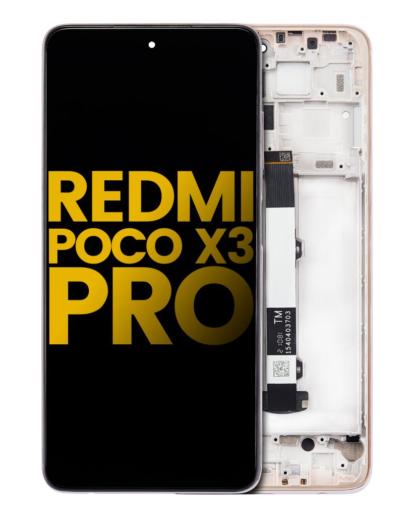 LCD Assembly With Frame For Xiaomi Redmi Poco X3 Pro (Refurbished) (Metal Bronze)