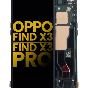 OLED Assembly With Frame For OPPO Find X3 / X3 Pro (Refurbished) (Gloss Black)