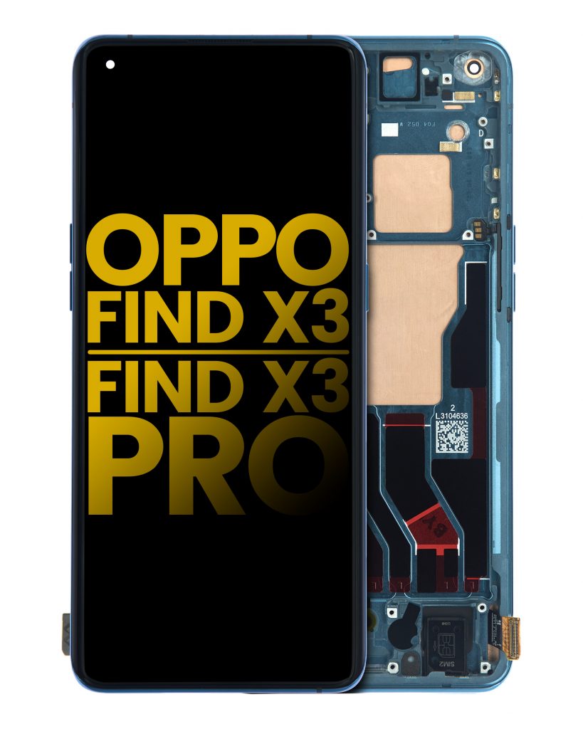 OLED Assembly With Frame For OPPO Find X3 / X3 Pro (Refurbished) (Blue)