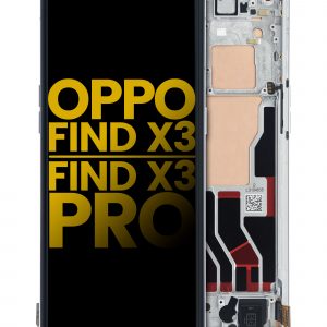 OLED Assembly With Frame For OPPO Find X3 / X3 Pro (Refurbished) (White)