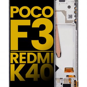 OLED Assembly With Frame For Xiaomi Poco F3 / Redmi K40 / Redmi K40 Pro (Refurbished) (Arctic White)