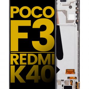 OLED Assembly With Frame For Xiaomi Poco F3 / Redmi K40 / Redmi K40 Pro (Refurbished) (Night Black)