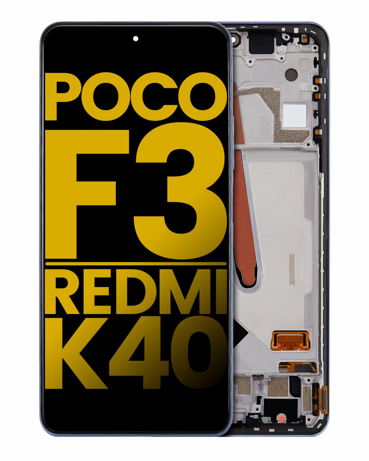 OLED Assembly With Frame For Xiaomi Poco F3 / Redmi K40 / Redmi K40 Pro (Refurbished) (Deep Ocean Blue)
