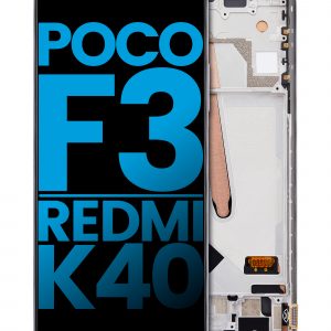 LCD Assembly With Frame For Xiaomi Poco F3 / Redmi K40 / Redmi K40 Pro (Aftermarket: Incell) (Arctic White)