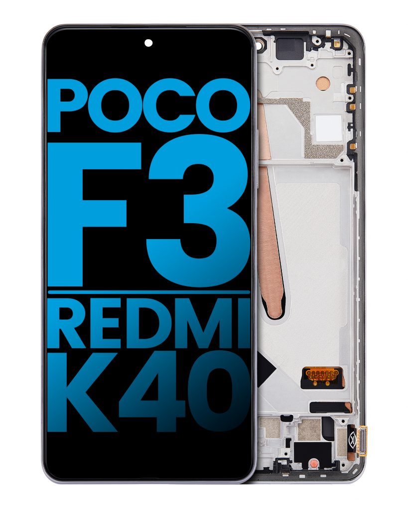 LCD Assembly With Frame For Xiaomi Poco F3 / Redmi K40 / Redmi K40 Pro (Aftermarket: Incell) (Arctic White)