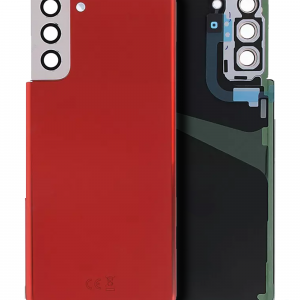 Back cover Glass With Camera Lens For Samsung Galaxy S21 Plus 5G (Aftermarket Plus) (Phantom Red)