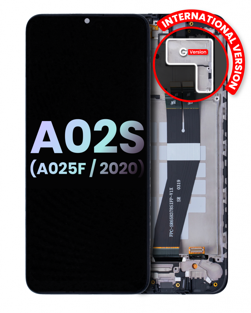 LCD Assembly With Frame For Samsung Galaxy A02S (A025F / 2020) (International Version) (Service Pack) (All Colors)