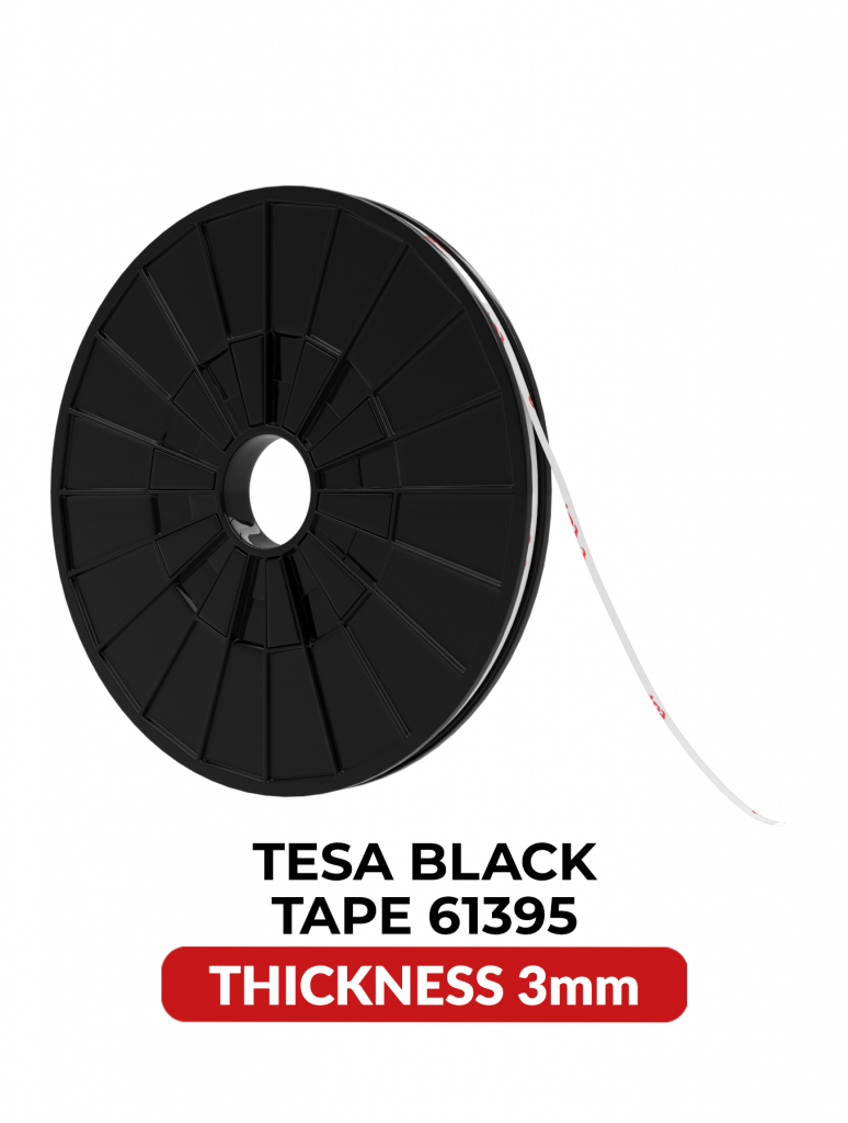 Double-Sided Acrylic Black Tape (3MM x 25M) (Tesa Model # 61395)
