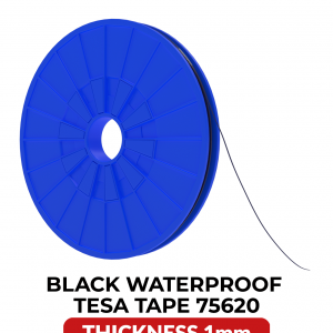 Double-Sided Acrylic Waterproof Black Tape (1MM x 25M) (Tesa Model # 75620)