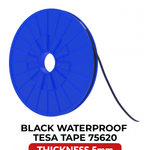 Double-Sided Acrylic Waterproof Black Tape (5MM x 25M) (Tesa Model # 75620)