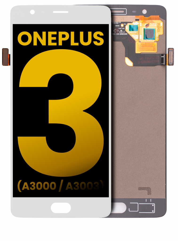 LCD Assembly Without Frame For OnePlus 3 (A3000 / A3003) (Refurbished) (Rev 2.0 / White)