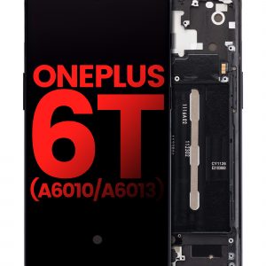 OLED Assembly With Frame For OnePlus 6T (A6010 / A6013) (Aftermarket Plus) (Mirror Black)