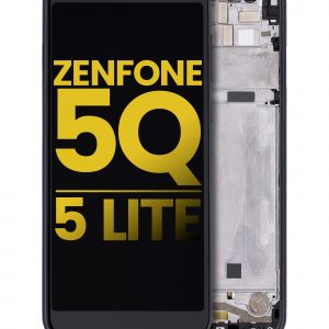 LCD Assembly With Frame For Asus ZenFone 5Q / 5 Lite (ZC600KL / X017DA / 2018) (Refurbished) (Midnight Black)