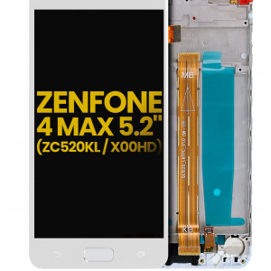 LCD Assembly With Frame For Asus ZenFone 4 Max 5.2" (ZC520KL / 2017) (Refurbished) (White)