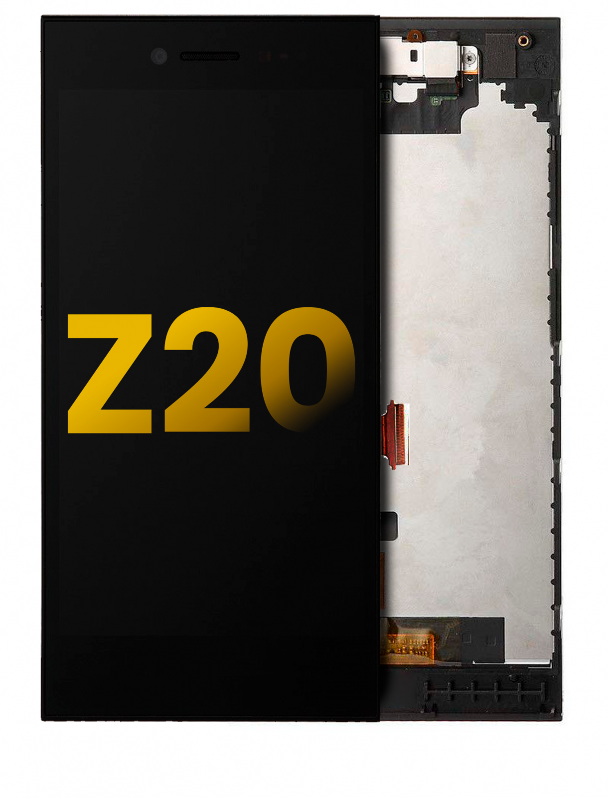LCD Assembly With Frame For BlackBerry Leap Z20 (Black)