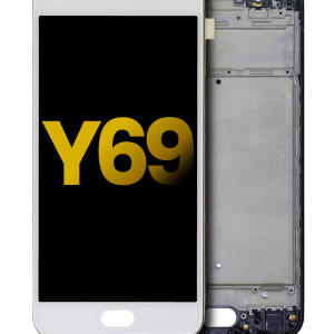 LCD Assembly With Frame For Vivo Y69 (Refurbished) (White)