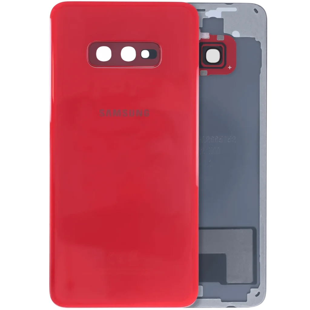 Back Cover Glass With Camera Lens For Samsung Galaxy S10e (Service Pack) (Red)